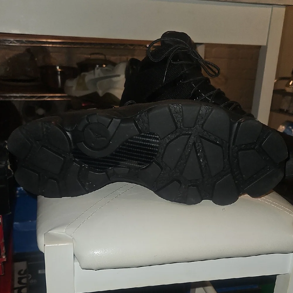 Jordan Black Athletic Shoes with Rugged Sole - Picture 6 of 13